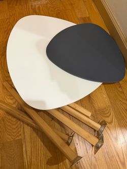 Bamboo two tone triangle end table