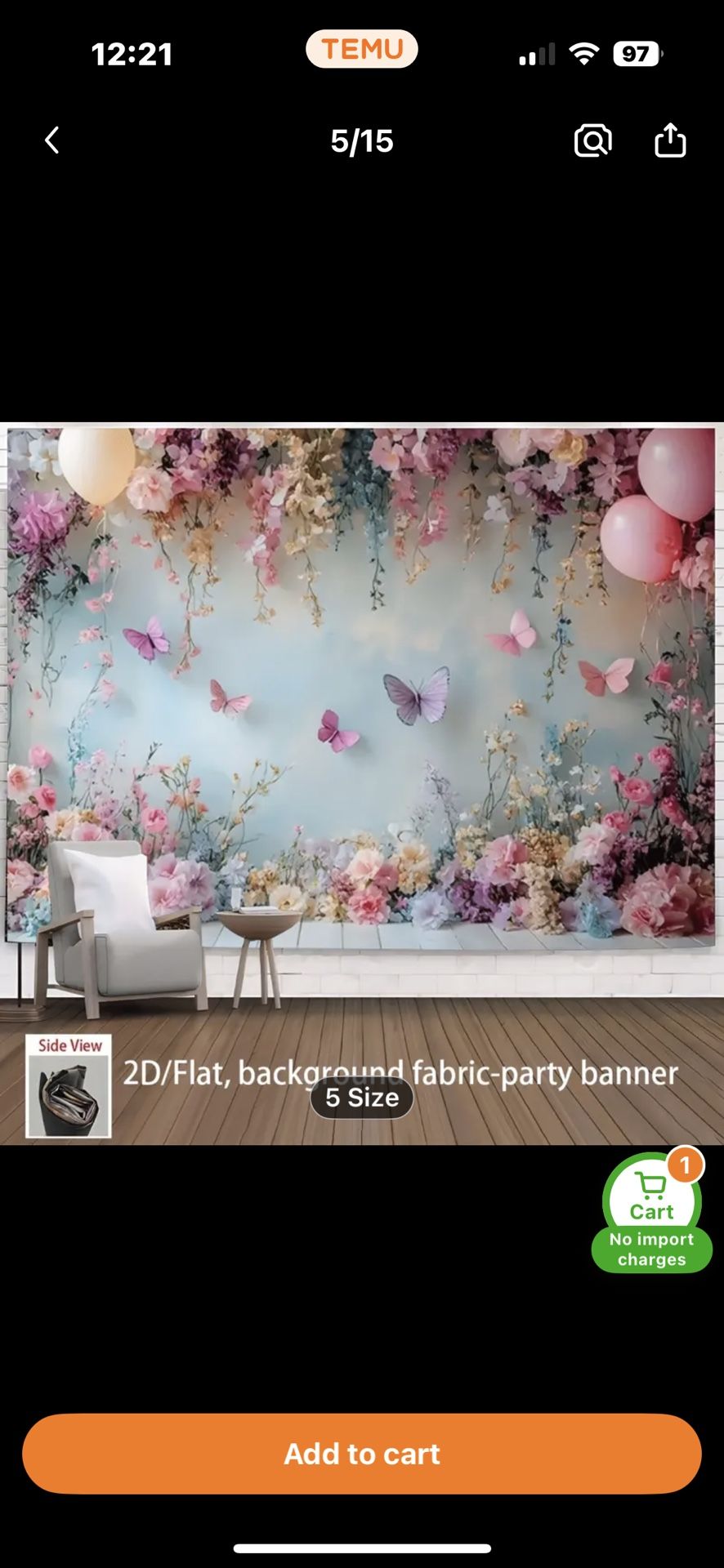 Butterfly Backdrop W/ Stand