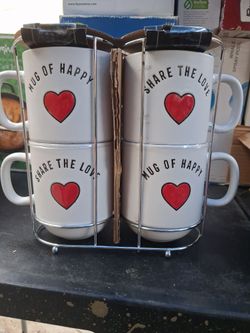SET OF 4 STACKABLE MUGS