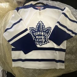 Late 80s/early 90s authentic CCM Maple Leafs replica jersey. Made in Canada with original RN84932 Sport Maska tag.