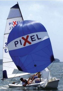 Pixel Sail Boat by Bruce Kirby