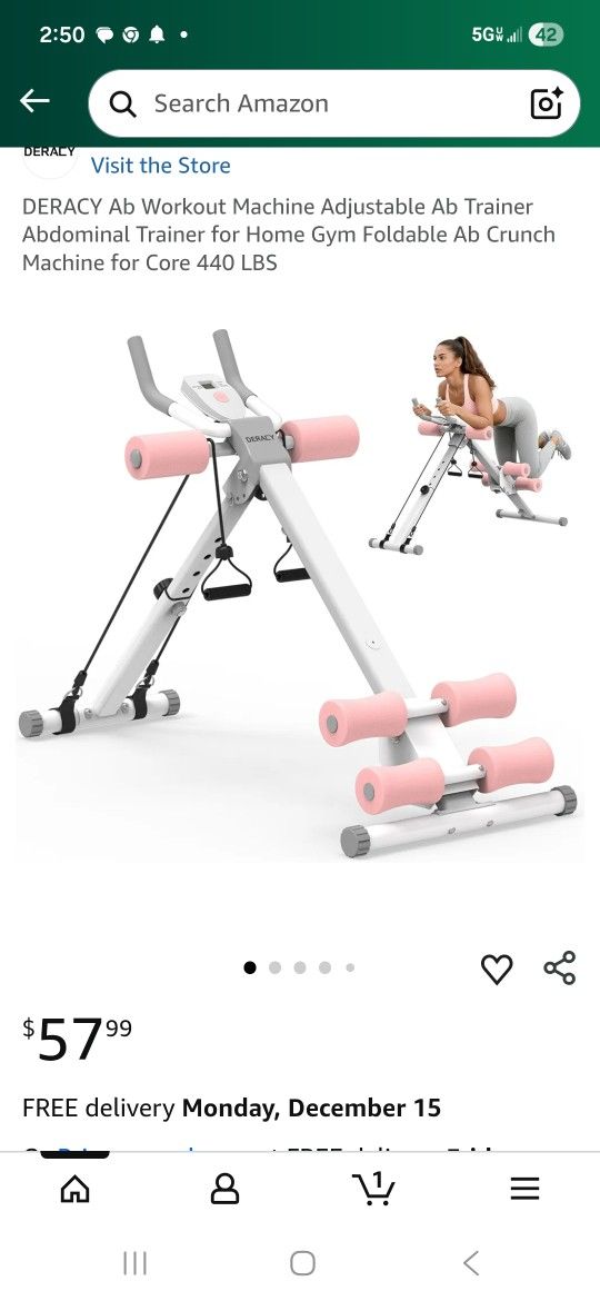 MERACH Ab Machine, Ab Workout Equipment, Adjustable Ab Trainer Machine for Abs Workout at Home Gym, Foldable, Knee Protection, Abdominal Trainer for S