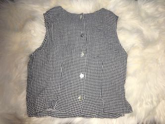 Vintage black & white petite top