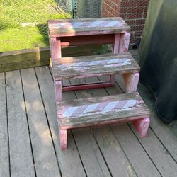 Wooden 3 Step Stool 