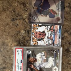 Kylan Mbappe 3 Card Soccer Lot; 1 Is PSA 10