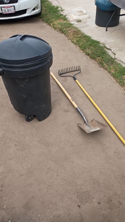 Garden Rake and Square Shovel Set