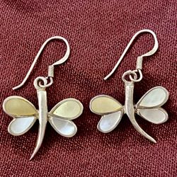 Sterling Silver, Mother of Pearl Earrings