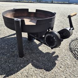 vintage portable blacksmith forge, Canedy-Otto Mfg. Co. No. 1050-3 model from Chicago Heights Tool Tools Shop Garage Anvil