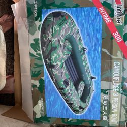Camouflage 3 Person Inflatable Boat