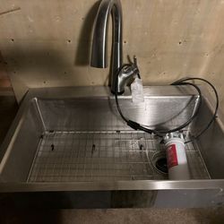 33” Stainless Sink with faucet