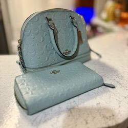 Coach F55450 Debossed Patent Leather Sierra Satchel Bag