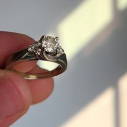 Engagement Ring 14k White Gold, 1ctw