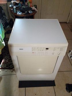 Bosch 800 compact stackable dryer.