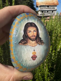 Sacred Heart of Jesus worry stone