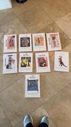 Lot of 9 Basquiat Canvas Wall Art