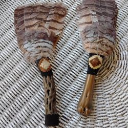 NATIVE AMERICAN SMUDGE FANS (TOTAL OF FOUR ITEMS INCLUDED, PICTURED) $80 FOR ALL OF THEM