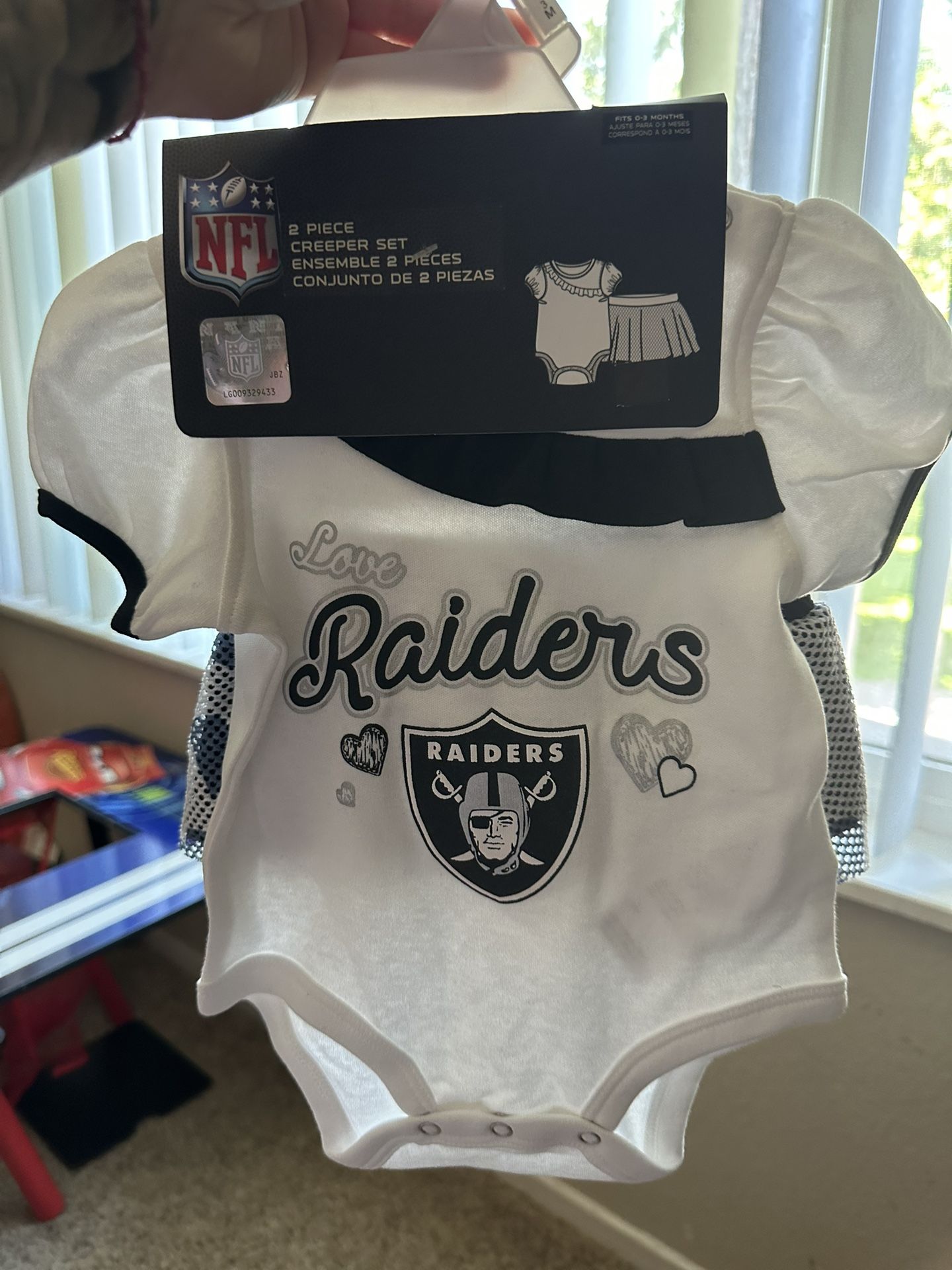 Raiders Newborn/infant Body Suit & Skirt