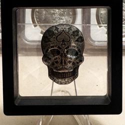 2oz  Silver Hand Poured Skull 