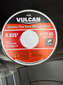 Vulcan gasless flux core welding wire
