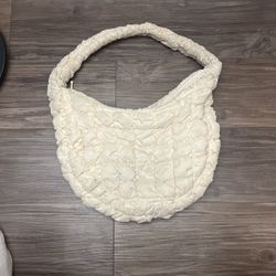 White Puffer Tote Bag 