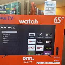 65”Onn Roku Smart Tv