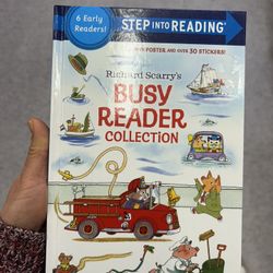 NEW Richard Scarry’s busy reader collection with poster and over 30 stickers 