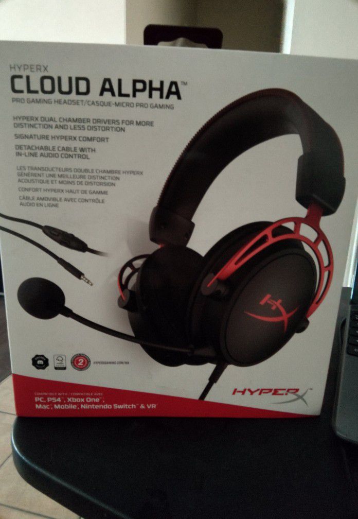 HYPERX Cloud Alpha Gaming Headset. PS5, PS4, XBOX, XBOX SERIES X, XBOX ONE