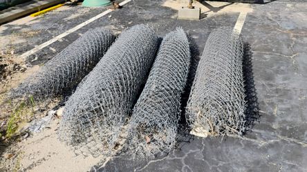Chain Link Fence Rolls – Lot of 4