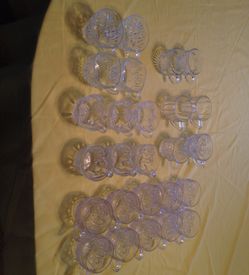 Punch Bowl Cups (26 total) - Cut Glass and Pressed Glass