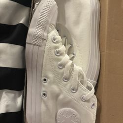 White Converse High Tops