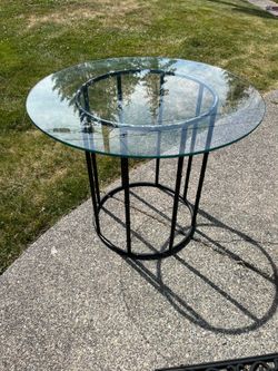 Glass Top Dining Table