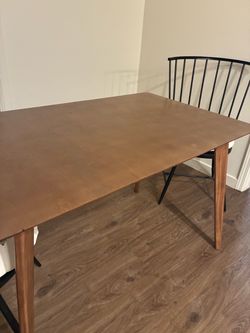 Mid-Century Modern Wood Dining Table