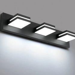SineRise LED 3-light Vanity Fixture Black 24in Open Box Like New 