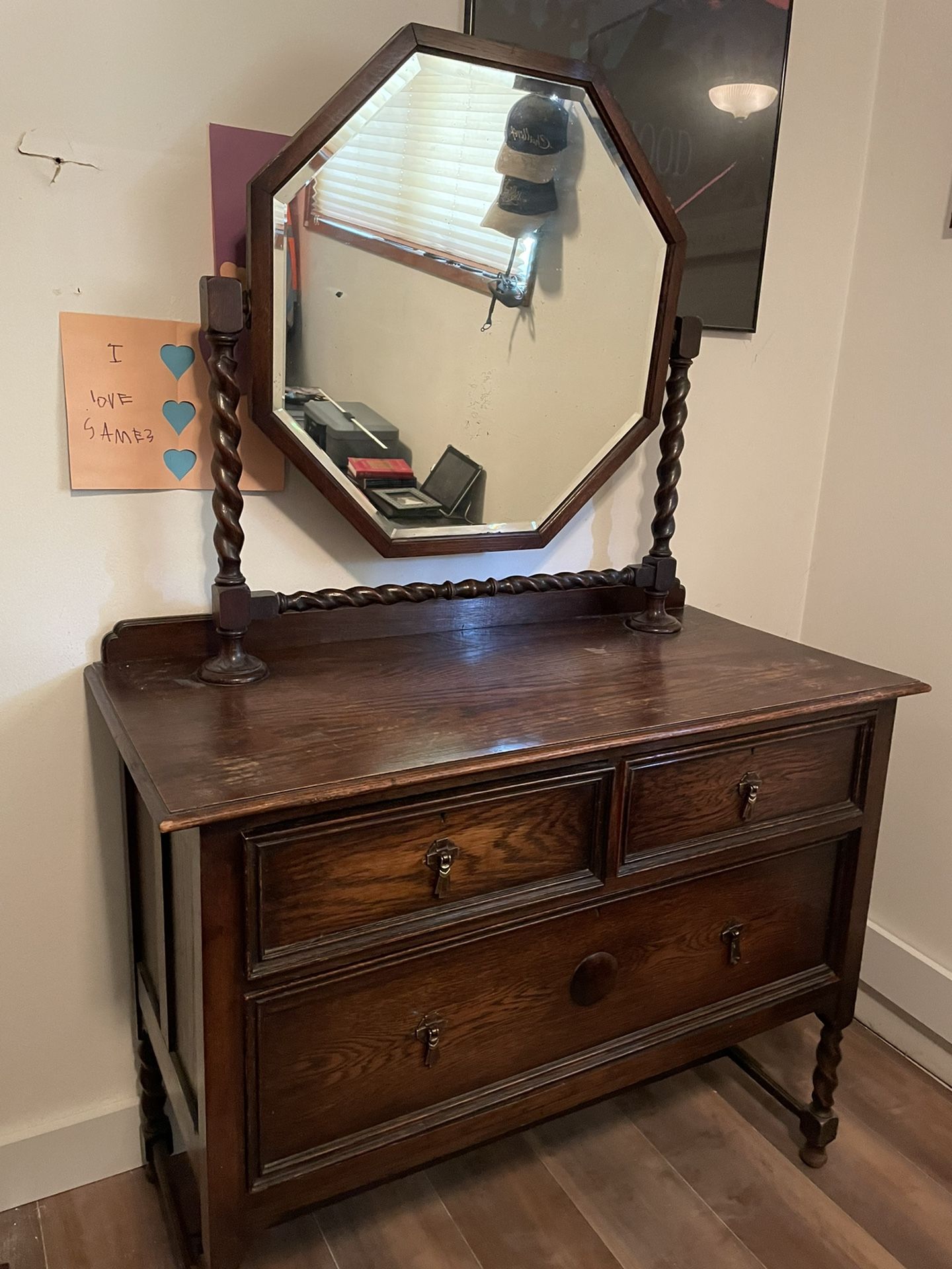 Antique Dresser With Mirror