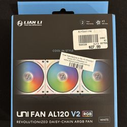 Lian Li Uni AL120 V2 White A-RGB PC Fan (x3)