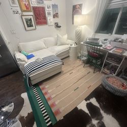 Two Seater White Couch 