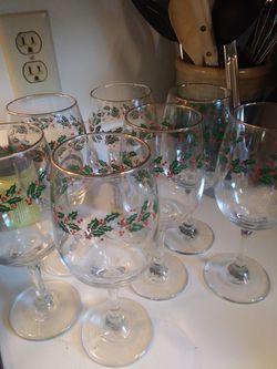 Christmas wine glasses