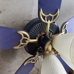 Blue Fan With Lights 