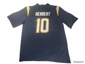 Justin Herbert Navy Blue Men’s Medium Jersey All Stitched– New