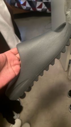 Grey Yeezy slides