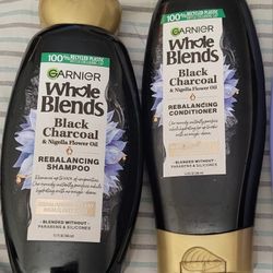 GARNIER WHOLE BLENDS BLACK CHARCOAL Sham (11.7oz), Conditioners (12oz) For $5/$5 Por Los 2