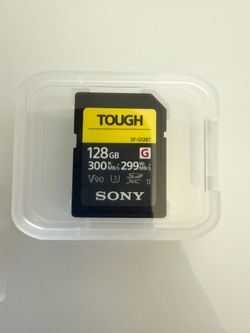 Sony TOUGH-G series SDXC UHS-Il Card 128GB, V90, CL10, U3, Max R300MB/S, W299MB/S (SF-G128T/T1)