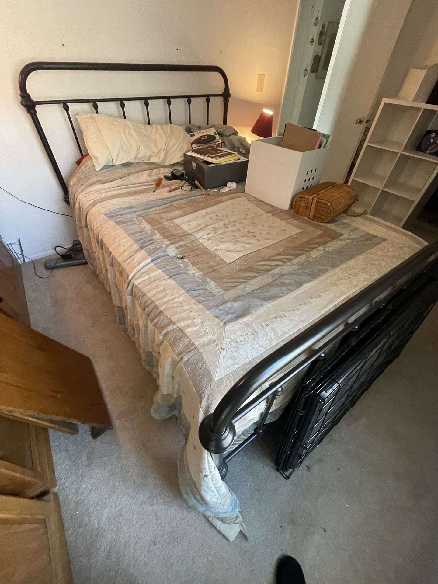 Queen size bed, and frame