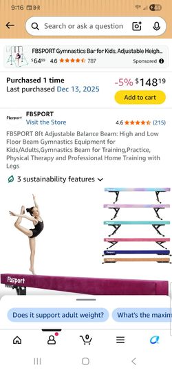 Brand new balance beam