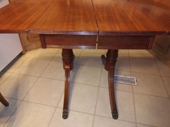 Antique table and chair set