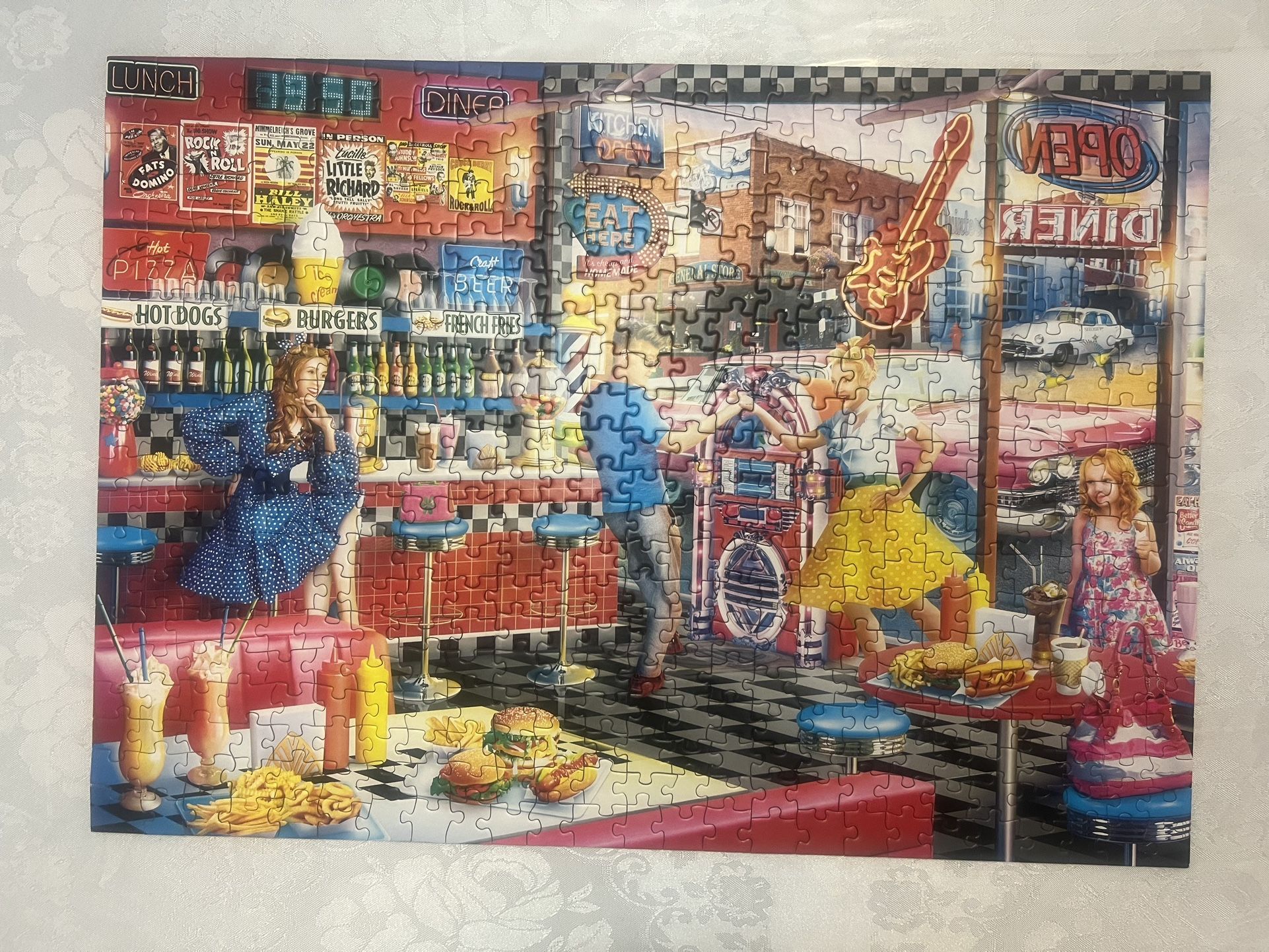 Master Pieces Good Times Diner 500 PC Jigsaw Puzzle Complete