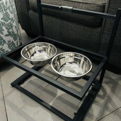 Adjustable Elevated Dog Food Bowls  