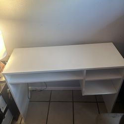 White office/vanity Desk with Storage
