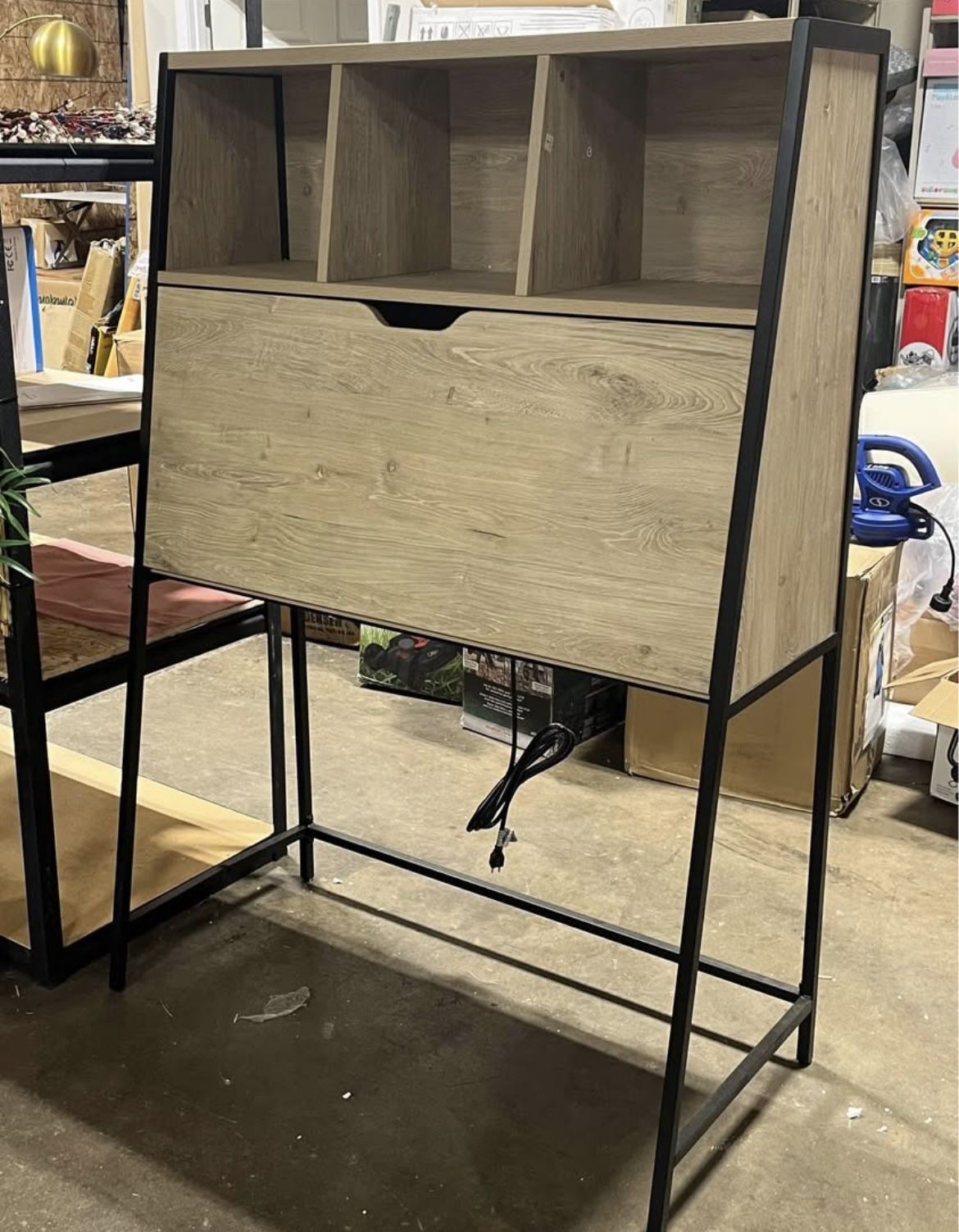 Loring Secretary Desk with Hutch and Charging Station - Thresholdâ„¢