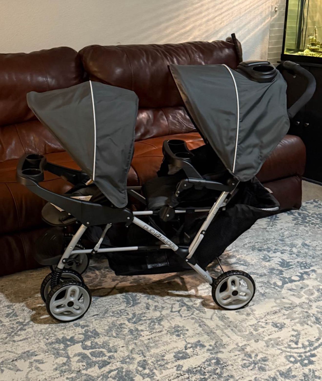 NEW Graco DuoGlider Double Stroller, Glacier Grey, Assembled and Ready for Pickup